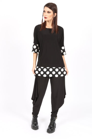 Black Polka Dot Top